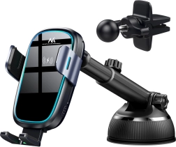 Automatski držač za auto s bežičnim Qi punjenjem 15 W