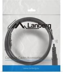 LANBERG produžni naponski kabel IEC C13–C14, 1,8 m, crni
