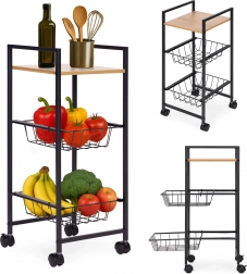 Pokretna polica s 2 košarice i policom na kotačićima od ModernHome