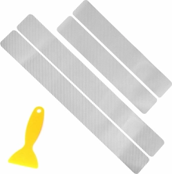 Zaštitne naljepnice za pragove vrata 4 kom srebrni karbon