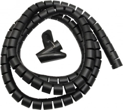 Organizator – spiralna maska za kabele 25 mm × 2 m MACLEAN MCTV-676 B, crna