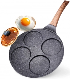 Granitna tava za jaja s 4 otvora BLACK&WOOD 26 cm