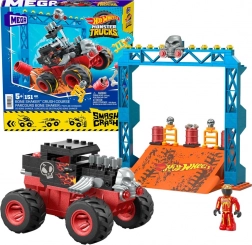 Konstrukcijski set HOT WHEELS Mega Bone Shaker Crush Course – monster truck s rampom, 151 dijelova