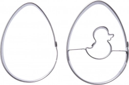 Set rezača za kekse u obliku jajeta od nehrđajućeg čelika 5,5 cm, 2 kom