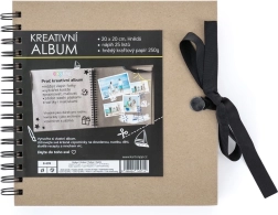 Kreativni album smeđe 20,5 x 20,5 cm