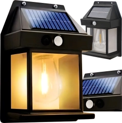 Solarna zidna LED svjetiljka s senzorom pokreta, toplo bijela 3000K, IP44