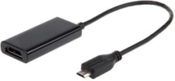 MHL adapter micro USB na HDMI s USB napajanjem, 16 cm