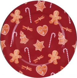 Božićni crveni podmetač za tanjur 33 cm