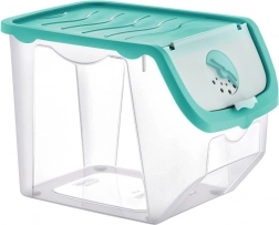 Plastična kutija za voće i povrće s poklopcem 12 l, tirkizna