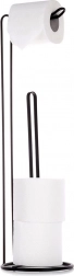 Metalni stalak za toaletni papir, crni, 54 cm