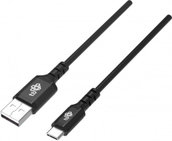 Silikonski crni USB-USB C kabel 1m Quick Charge