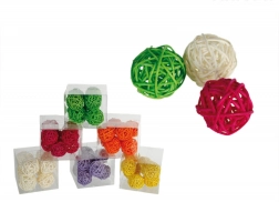 Set dekorativnih kuglica od ratana – Narančasta