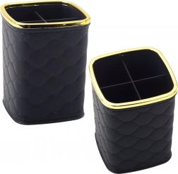 Organizator za kistove s četiri pretinca crni