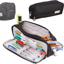 Školska trokomorna pernica 3 u 1 – crna