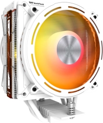 Aktivni CPU hladnjak DARKFLASH E400 Plus, bijeli, dvoventilatorski ARGB s zaslonom
