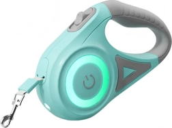 Rojeco automatska povodac za pse s LED-om 5 m – Zelena