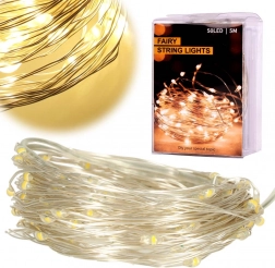 Dekorativna LED svjetiljka na žici 5 m, 50 LED – Topla