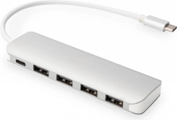 USB‑C hub 4× USB 3.0 s Power Delivery, aluminijski