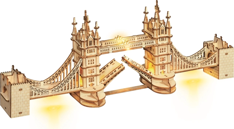 Drvene 3D puzzle Tower Bridge s LED osvjetljenjem