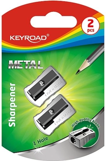 KEYROAD metalno šiljilo, 2 kom, srebrno