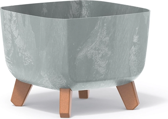 Posuda za cvijeće Gracia Square s betonskim efektom 24 × 24 cm, siva
