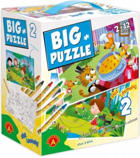 Alexander Big Puzzle 2 – preskakanje užeta i restoran, obostrane puzzle za djecu