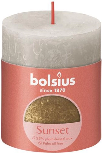 Rustikalna svijeća pijesak siva/zlatna 80 × 68 mm