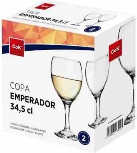 Čaše za vino Emperador 345 ml, set 2 kom