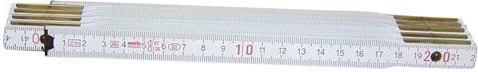 Sklopivi drveni metar 2 m, bijeli