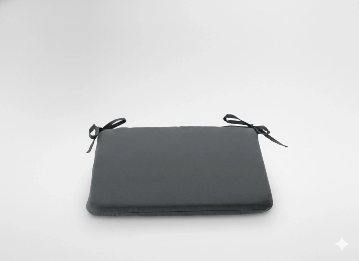 Jastučić za stolicu 40 × 40 × 3 cm tamnosivi