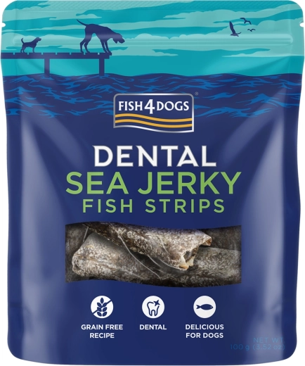 Fish4Dogs Dental Sea jerky riblje trakice za pse 100 g