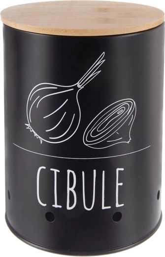 Crna (BLACK) posuda za luk CZ s bambusovim poklopcem 13 cm