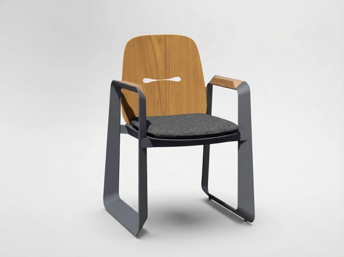 Aluminijska vrtna stolica Thompson, siva