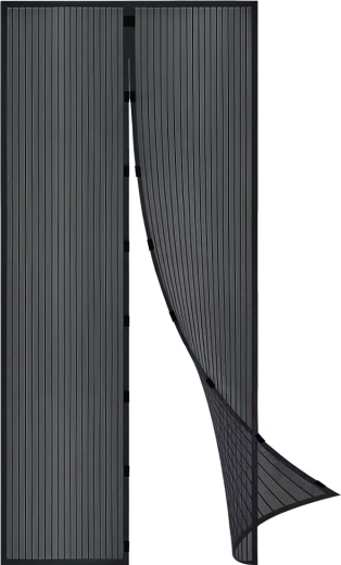Magnetna mreža protiv insekata za vrata 212 × 100 cm, crna