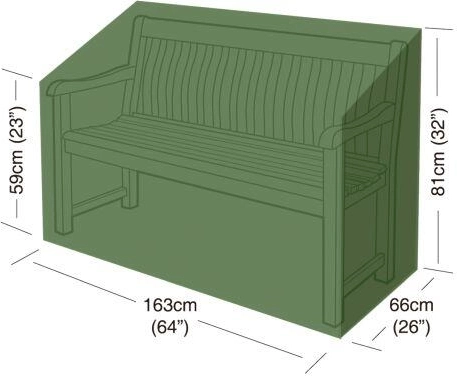 Zaštitna navlaka za vrtnu klupu 163 × 66 × 81 cm, PE 90 g/m²