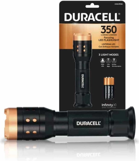 Duracell aluminijska fokusirajuća baterijska svjetiljka 350 lm, 3× AAA