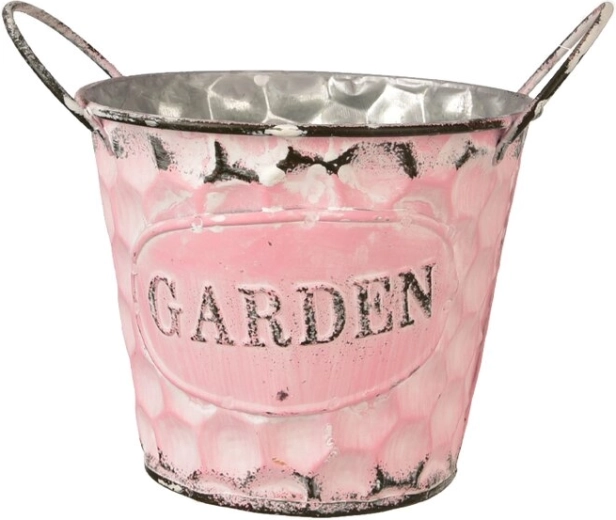Metalna tegla za cvijeće Garden, ružičasta 12 × 12 × 13 cm