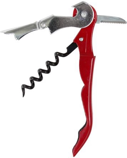 Metalni konobarski otvarač 11 cm, crveni