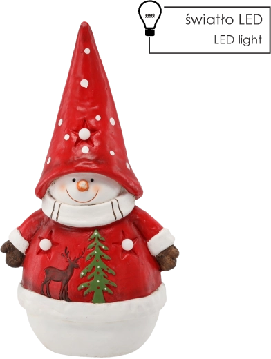 Božićna figurica snjegovića s kapom LED 51,5 cm