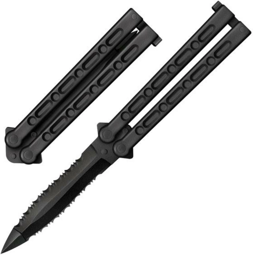 Leptir COLD STEEL FGX Balisong, crni, 12,7 cm, Griv-Ex