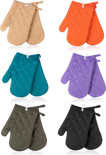 Kuhinjske rukavice SOLID s petljom, 27 × 17 cm, set 2 kom, miks boja