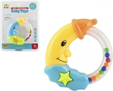 Plastična zvečkica Mjesec 11 cm, 2 boje