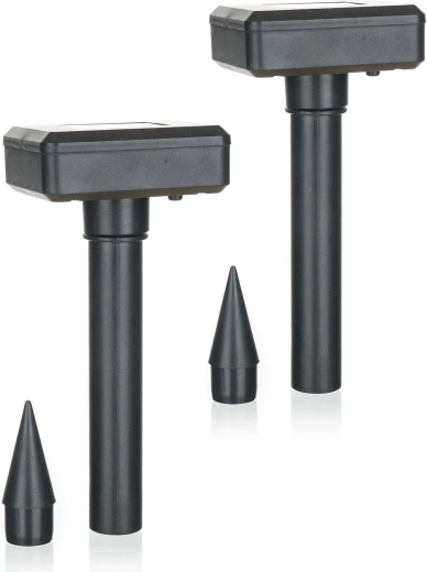 Solarni odvraćivač krtica, crni, 2 kom