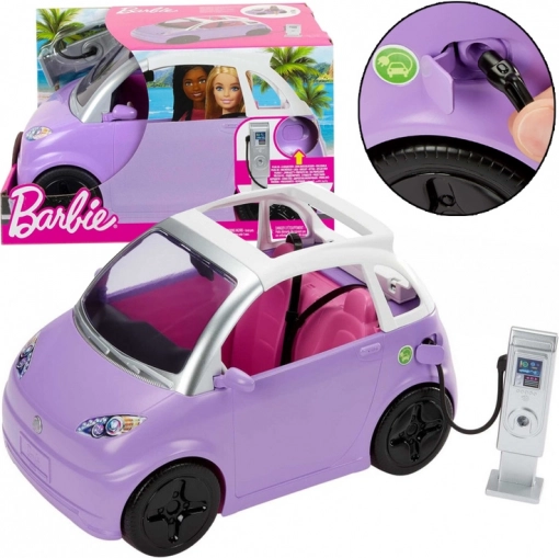 Auto Cabrio za Barbie s električnom stanicom