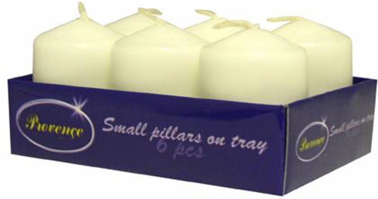 Set bijelih cilindričnih svijeća 6 kom 3,8 × 5,5 cm