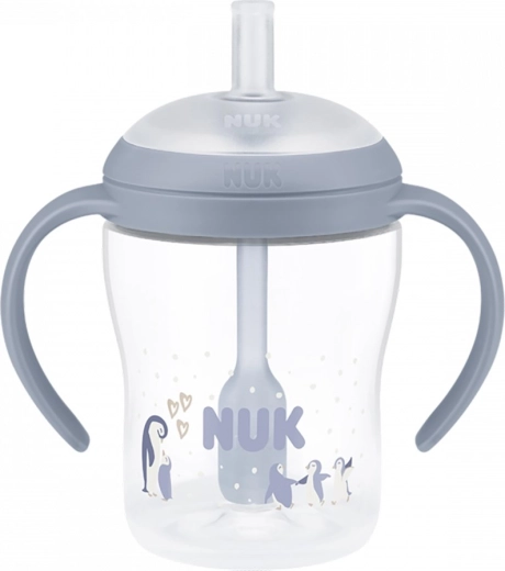 Bočica za učenje NUK Perfect Match sa silikonskom slamkom 150 ml, pingvin