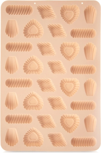 Silikonski kalup za kekse i praline 31 × 21 × 1,5 cm, bež