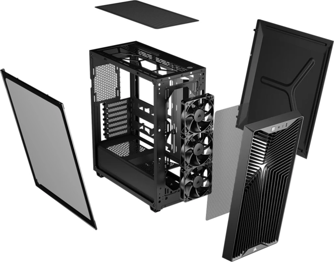 Napredan airflow: do 9× 120mm ventilatora