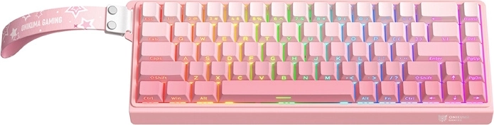 Mehanička gaming tipkovnica onikuma g69 ružičasta 60% rgb