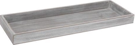Drveni dekorativni pladanj 40 × 14 × 3 cm, sivi